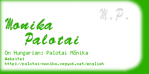 monika palotai business card