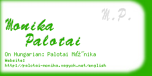 monika palotai business card